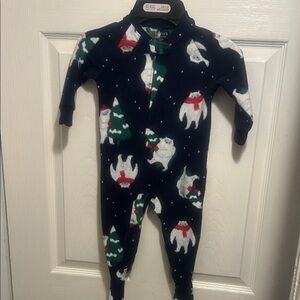 Carter's Navy Polar Bear and Tree Footie